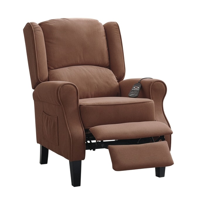 Massage Wingback Recliner with Heat, , large