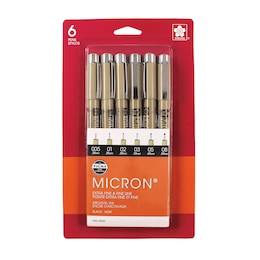 Sakura Pigma Micron 6-Pen Set, , large