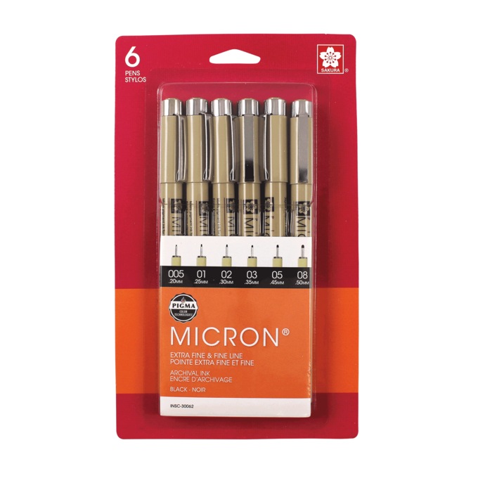 Sakura Pigma Micron 6-Pen Set, , large