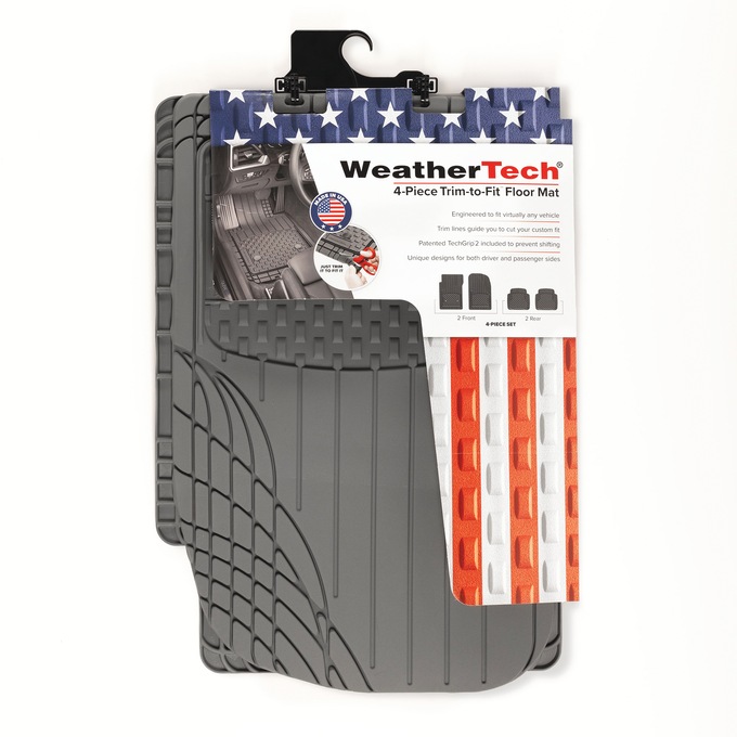 WeatherTech 4-Piece Trim-to-Fit Car Floor Mats, All-Weather, , large