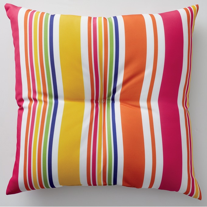 Button-Tufted Outdoor Pillow, , large
