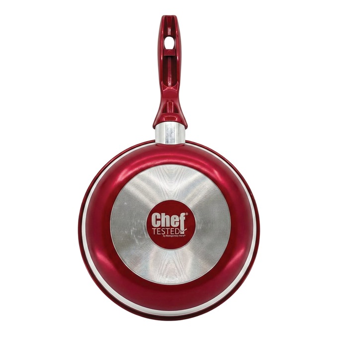 Chef Tested 8-Piece Ceramic Banded Cookware Set by Wards, Red, large