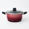 Gradient 10-Piece Aluminum Cookware Set, Red, large