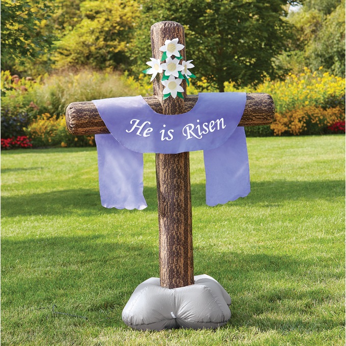 He Is Risen Cross Inflatable, , large