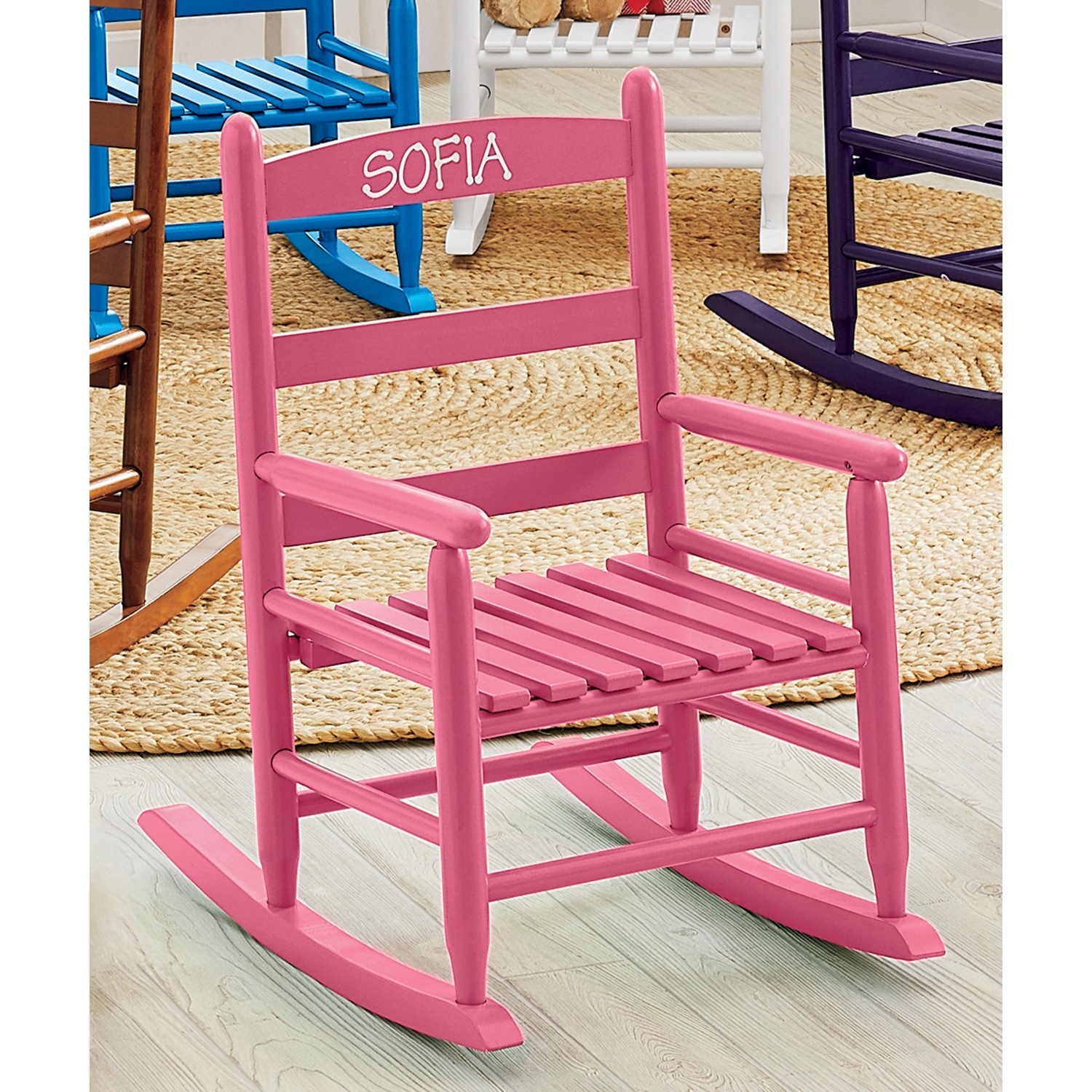 Personalized rocking chair for clearance baby girl