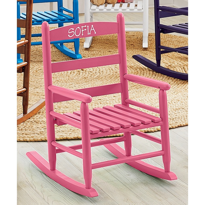 Wooden childs on sale rocking chair