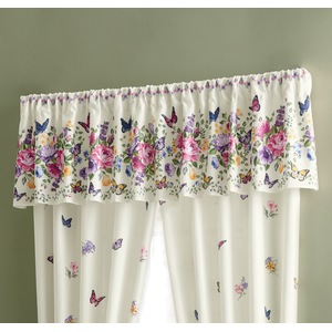 Butterfly Floral Valance, , large