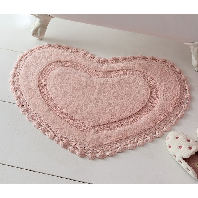 Crochet Heart Bath Mat, , large