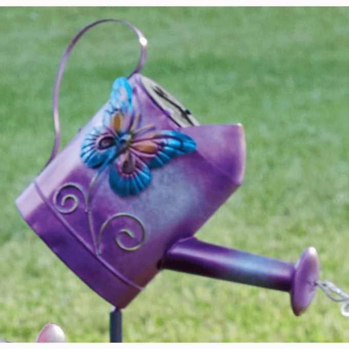 Watering Can Solar Stake, , large