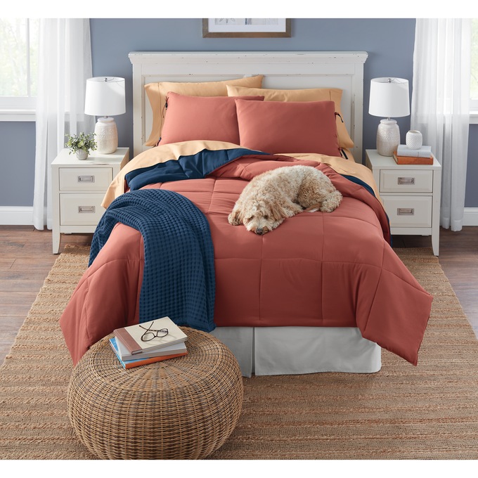 Color Connection Reversible Down-Alternative Comforter Set, Spice Dark Navy, large