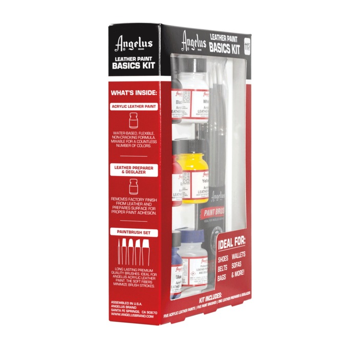 Angelus 11 Piece Acrylic Leather Paint Basics Kit Ginny s