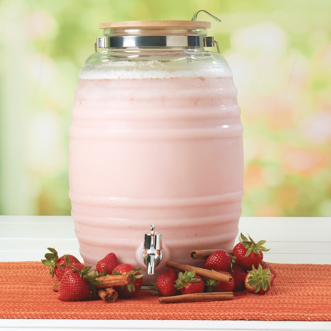 Glass Beverage Dispenser with Ladle, , large