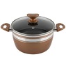 Chef Tested 8-Piece Ceramic Banded Cookware Set by Wards, Bronze, large