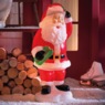 Vintage-Style Lit Santa Blow Mold, Red, large