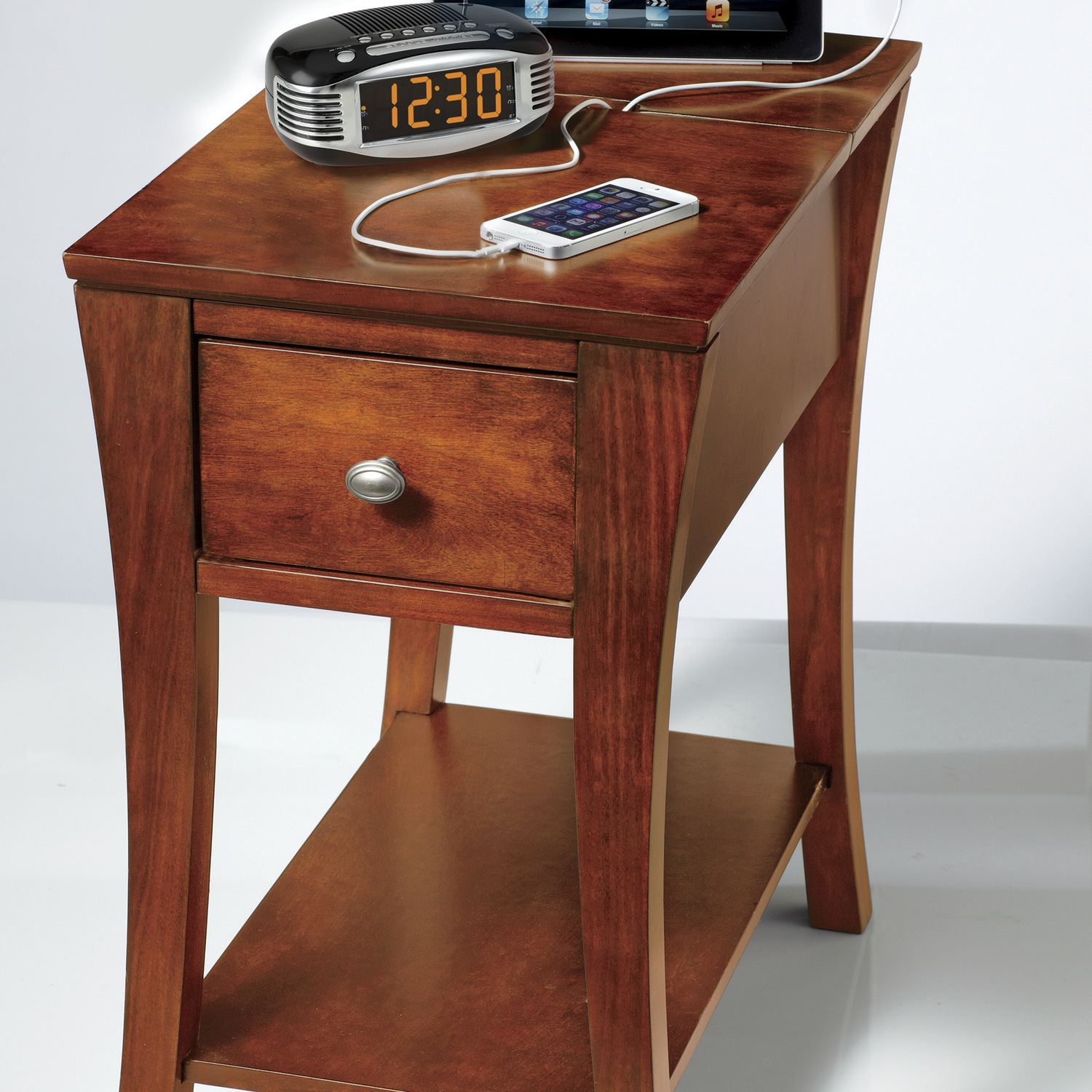 End Table With Drawer And Option Ginny S Charging Station End Table