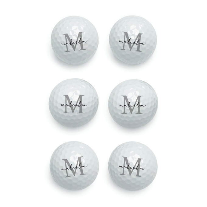 Set of 6 Personalized Name/Initial Golf Balls, , large