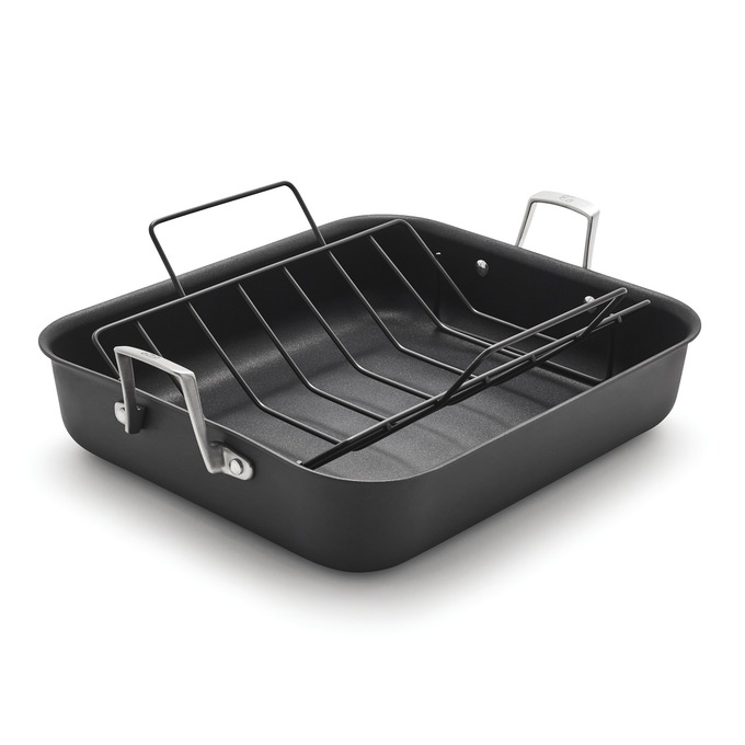 Calphalon Hard-Anodized 16" Roasting Pan with Rack, , large