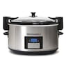 Elite Gourmet 8.5-qt. Programmable Stainless Steel Slow Cooker with Locking Lid, , large