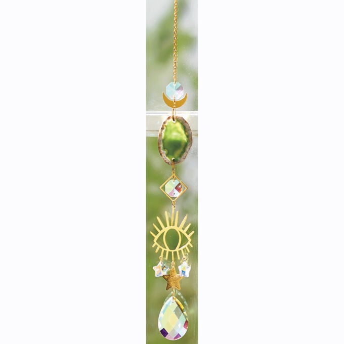 Celestial Geode Slice Sun Catcher, , large