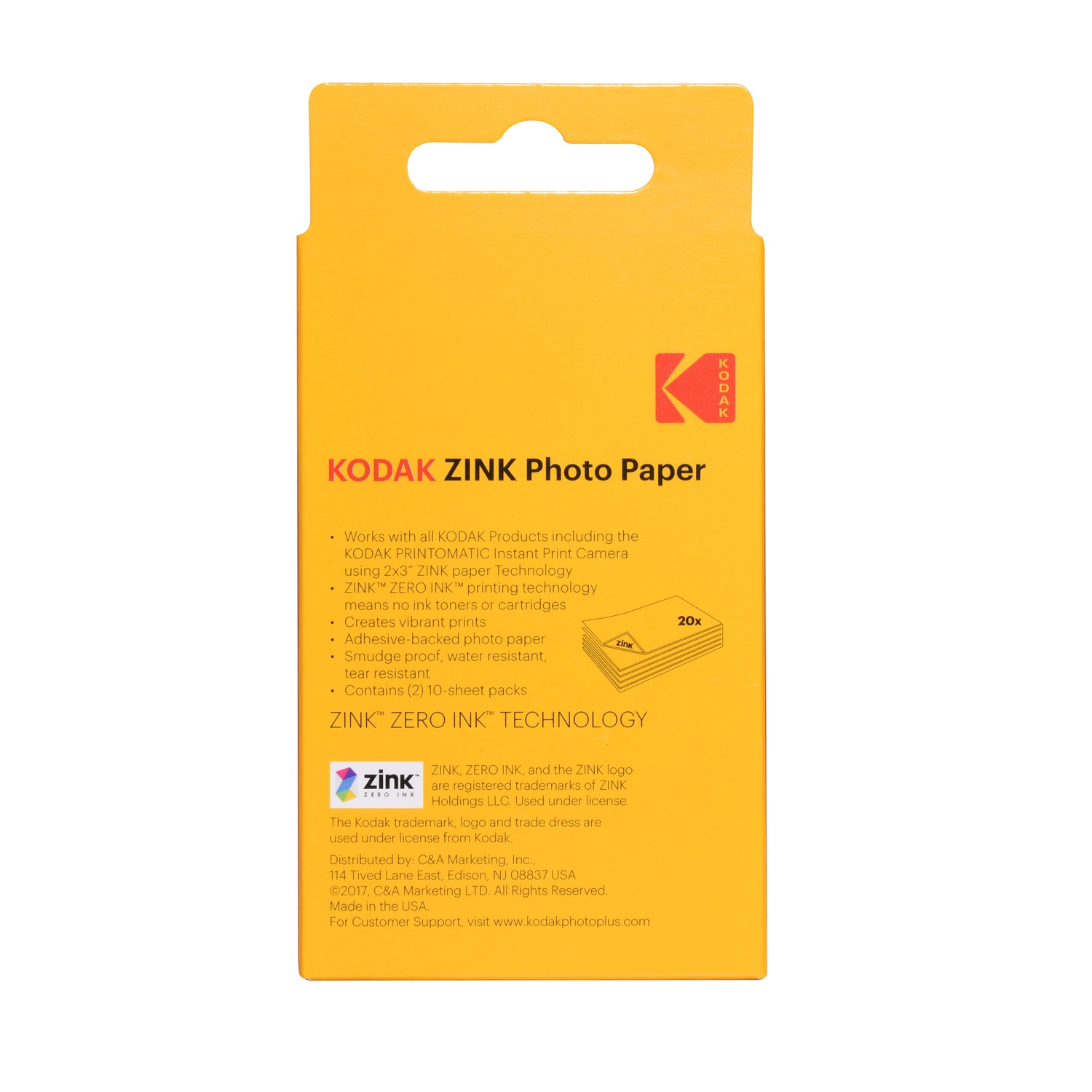 Kodak 20-Pack Zink Photo Paper | Ginny's