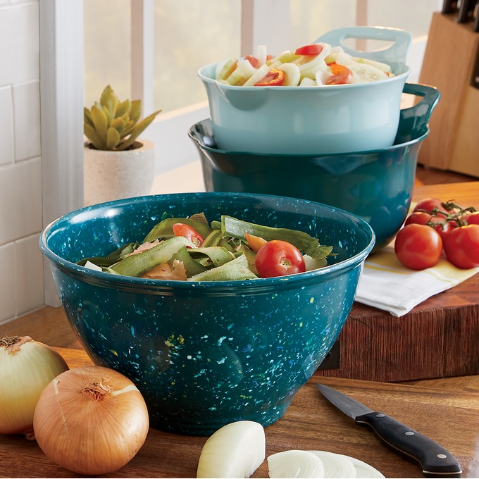 Rachael Ray Melamine Prep Bowls and Garbage Bowl Set