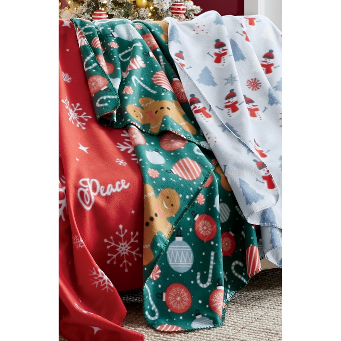Holiday Novelty Fleece Throw, , large