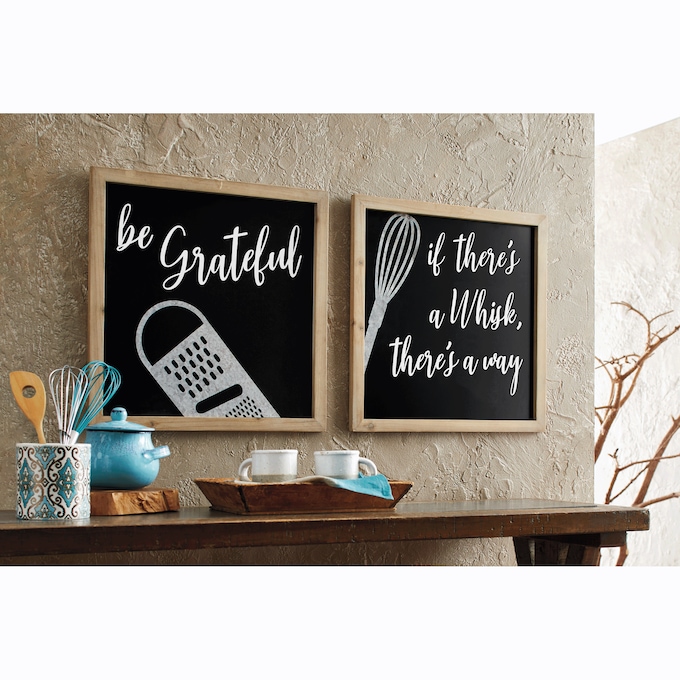 Set of 2 Humor Kitchen Wall Art, , large
