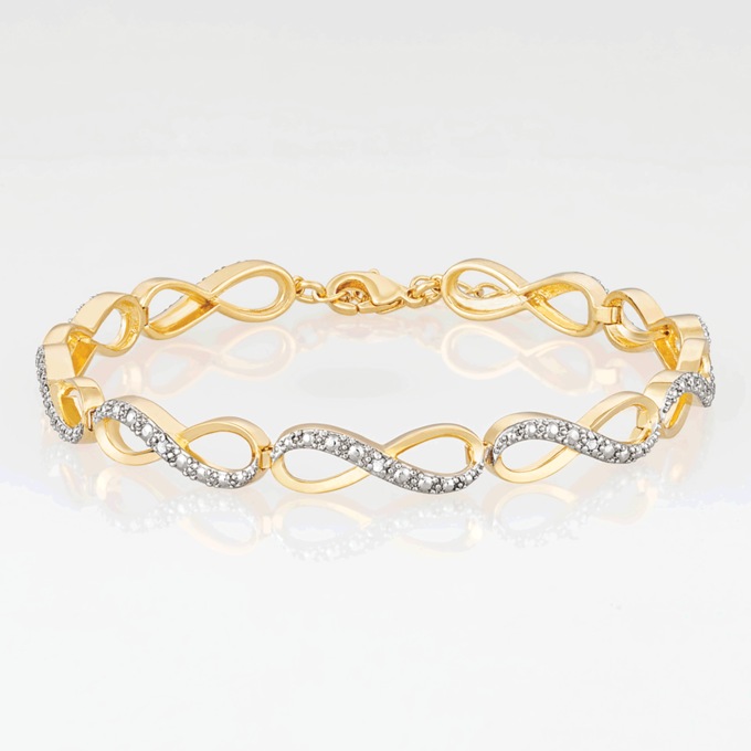 Diamond Infinity Bracelet, , large