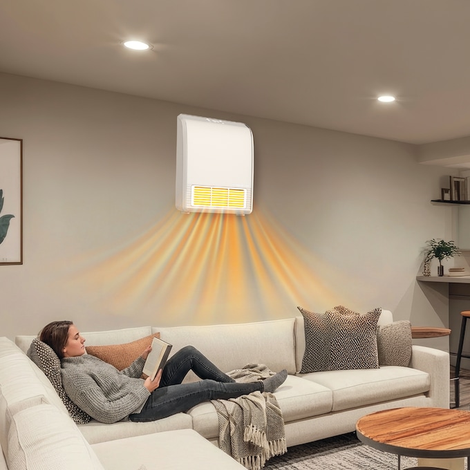 Handy Heater Wall-Mountable Room Heater, White, large