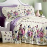 Butterfly Floral Skirted Bedspread, , large
