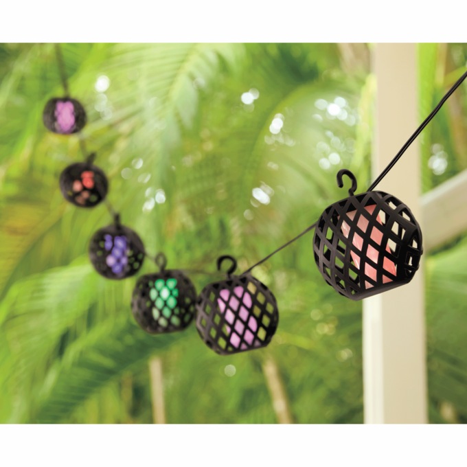Multicolor Solar Flame String Lights, , large