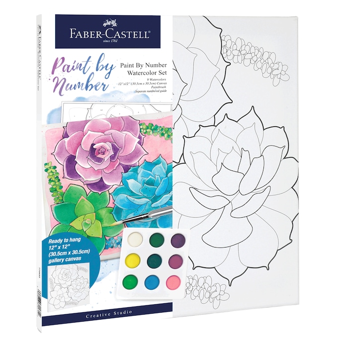 Faber-Castell Paint-by-Number Watercolor Set, , large