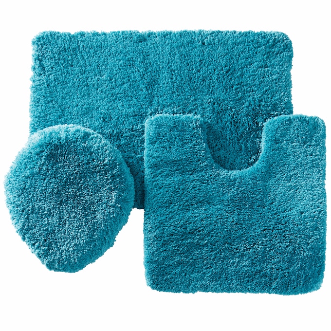 Color Connection 3-Piece Shag Bath Mat Set, , large