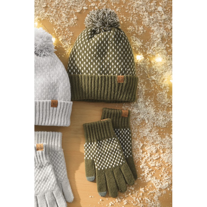 Dotted Hat and Glove Set, , large