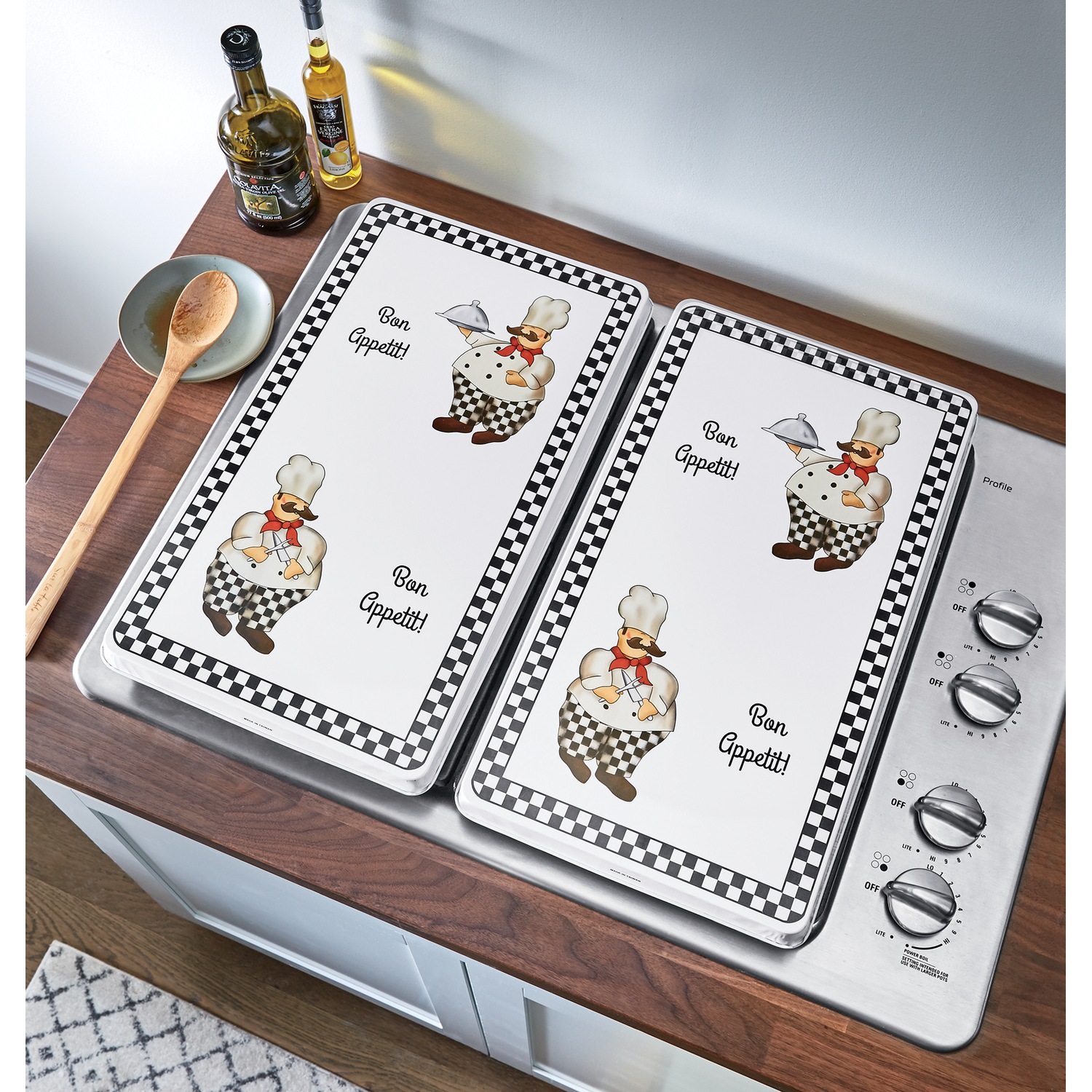 Set of 2 Rectangle Burner Covers Ginny's