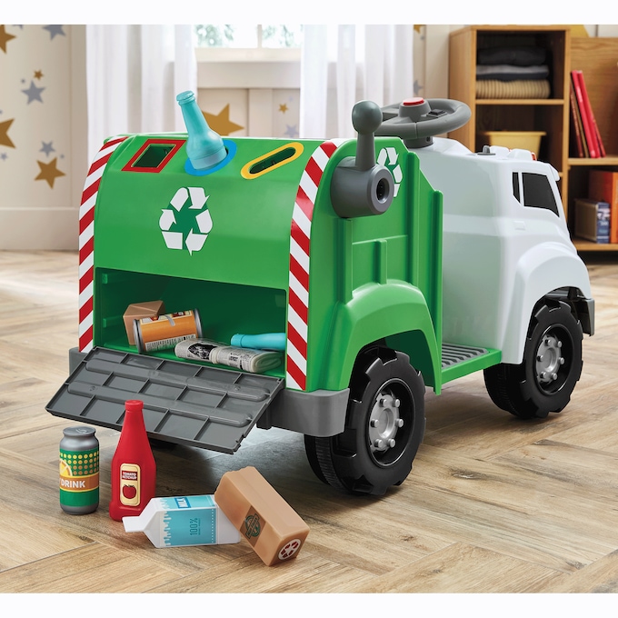 Interactive Ride-On Recycling Truck with Shape Sorter, , large