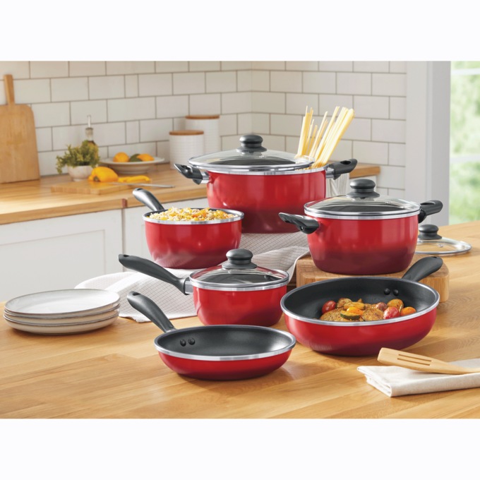 Gradient 10-Piece Aluminum Cookware Set, , large