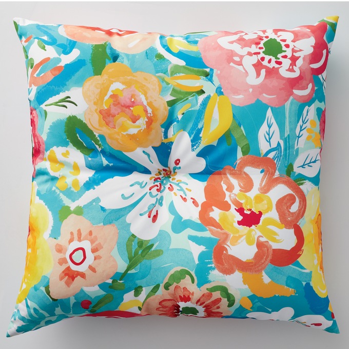 Button-Tufted Outdoor Pillow, , large