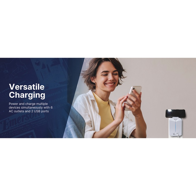 Emerson Wall Charger with Surge Protection, , large