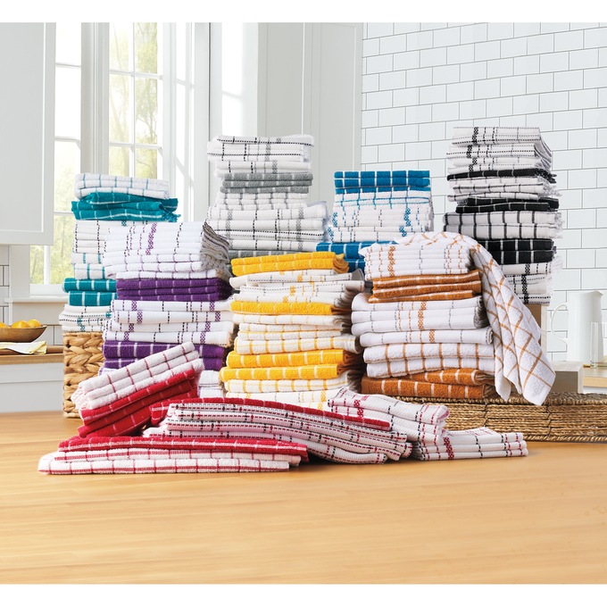 Color Connection 20-Piece Kitchen Towel Set in Absorbent Cotton, , large