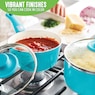 Set of 2 Greenlife Soft-Grip Ceramic Saucepans, , large