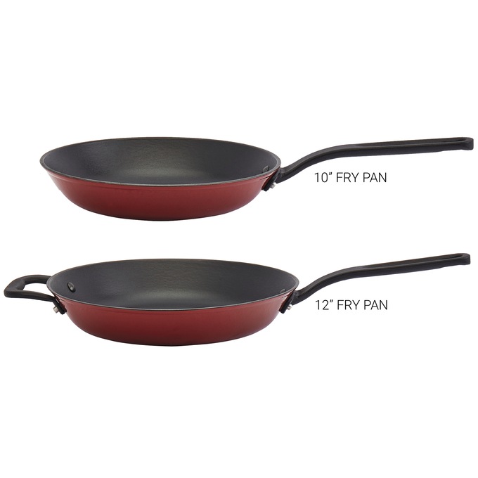 5-Piece Mason Enameled Cast Iron Cookware Set, Brick, large
