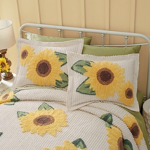 Sunflower Chenille Sham, , large