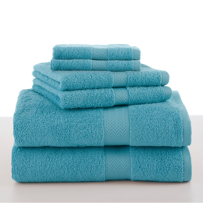 6-Piece Ringspun Cotton Towel Set, , large