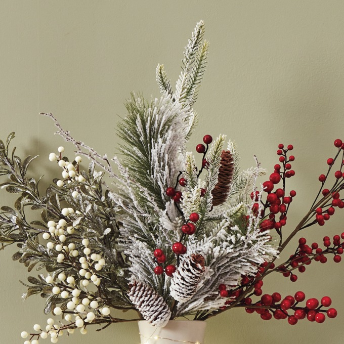 Frosted Faux-Pine Stem, , large