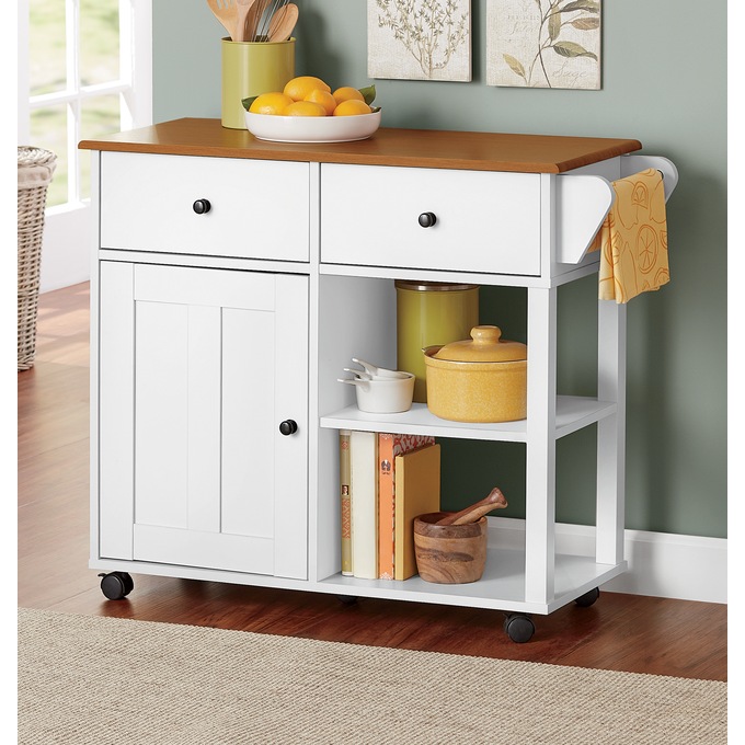 Katie Small Kitchen Cart with Storage, , large