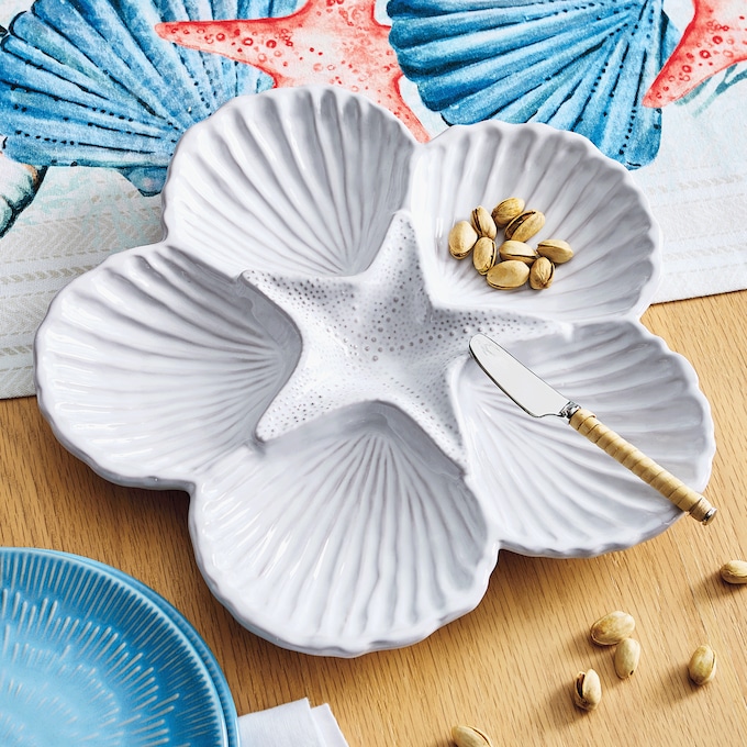 Seashell Sectioned Platter Set, , large