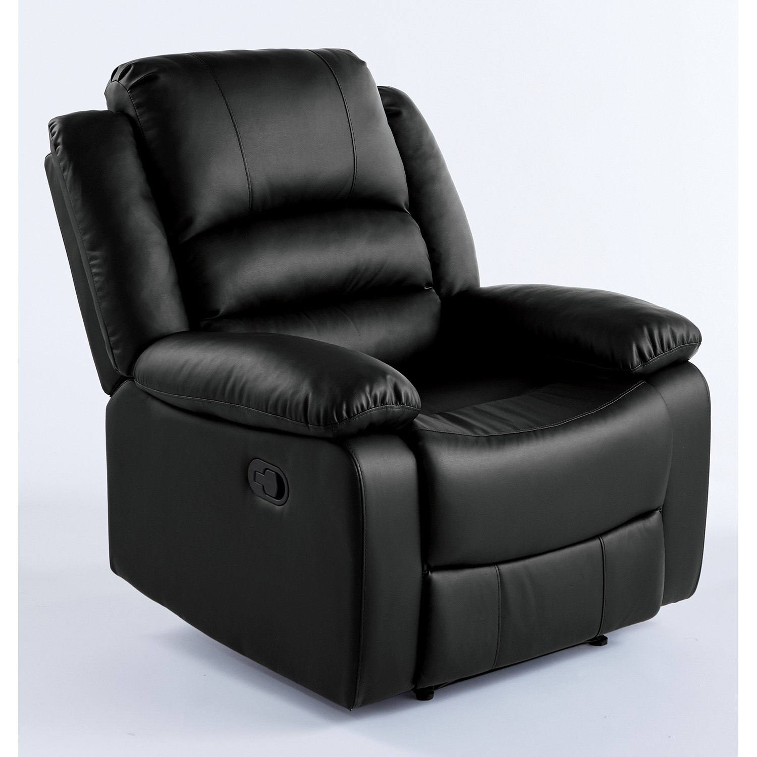 Overstuffed leather best sale recliner