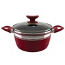 Chef Tested 8-Piece Ceramic Banded Cookware Set by Wards, Red, large