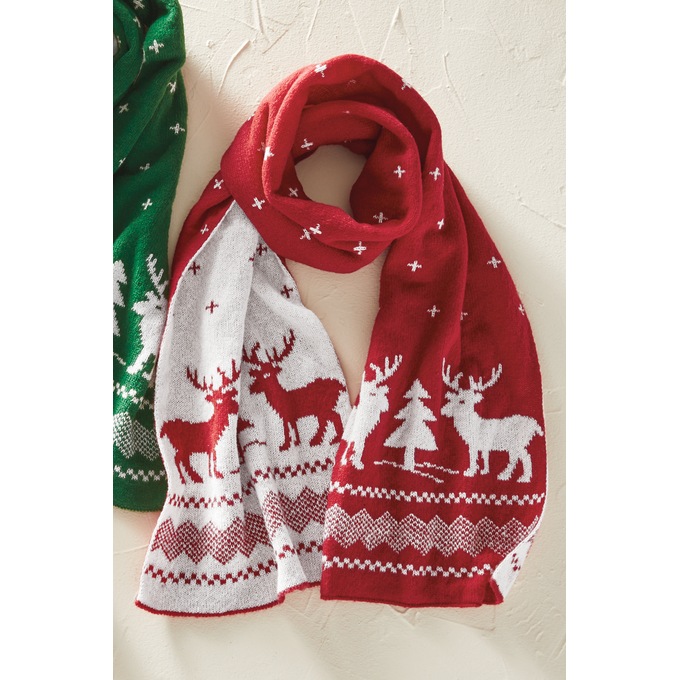 Reversible Holiday Scarf, Red, large